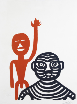 891.  ALEXANDER CALDER  (Lawnton, Pensilvania, 1898 - Nueva York, 1976) Les Affichistes, 1965