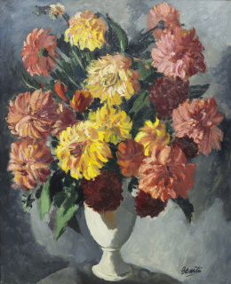 269.  EDUARDO GARCÍA BENITO (Valladolid, 1891 - 1981)Dalias.