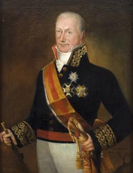 550.  VICENTE ESCOBAR Y FLORES (La Habana, 1762-1834)Retrato del Gobernador de la Capitanía General de Cuba Nicolás de Mahy y Romo (Madrid, 1757 - La Habana, 1822).