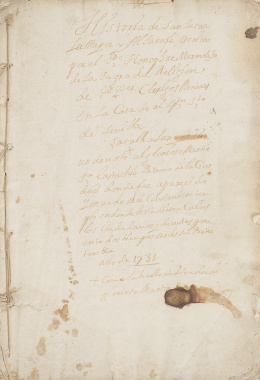 378.  Manuscrito “Historia de Sanlúcar la Mayor y Aljarafe” por Onofré Marmolejo, clérigo menor de la Casa del Espíritu Santo. 1731..