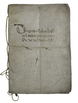 360.  Juro a favor de Diego de Illescas. Firmado en Madrid, el 8 de junio de 1574.Nombrando como pagador al tesorero general y consejero de Felipe II, Diego Melchor de Herrera, Marqués de Auñón, .