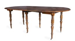 1265.  Mesa de comedor extensible Luis Felipe.Francia, h. 1850.