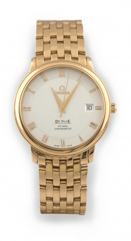 696.  Reloj de pulsera OMEGA DE VILLE coaxial en oro de 18K. Ref:41783100. Nº 85100302