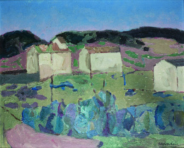 237.  AGUSTÍN REDONDELA  (Madrid, 1922 - 2015)Paisaje de montaña, 1966.