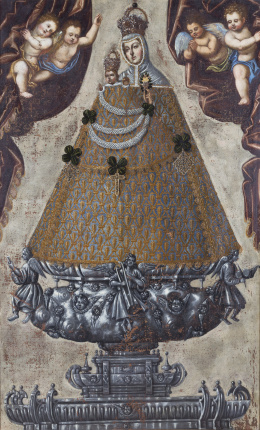 898.  CRISTÓBAL PÉREZ DE TERUEL (Escuela española, S. XVII)Virgen de la Fuencisla, patrona de Segovia, 1653.