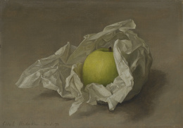 928.  ELIOT HODGKIN (Purley on Thames, 1905 - Londres, 1987)Naturaleza muerta con manzana verde, 1971.