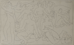 954.  HONORIO GARCÍA CONDOY (Zaragoza, 1900 - Madrid, 1953)Mujeres bañándose, 1947.