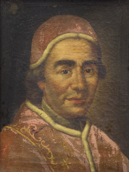 876.  ESCUELA ITALIANA, SIGLO XVIIIRetrato del Papa Clemente XIV
