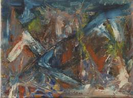 366.  MANUEL VIOLA  (Zaragoza, 1916 - San Lorenzo de El Escorial, 1987)Composición abstracta, 1950