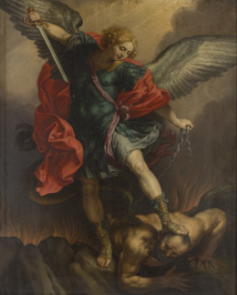 503.  PIETER VAN LINT (Amberes, 1609-1690)Arcángel san Miguel, 1669.