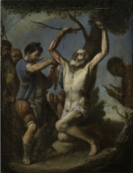 849.  COPIA DE JOSÉ DE RIBERA (Escuela española, h.1800)Martirio de San Bartolomé.