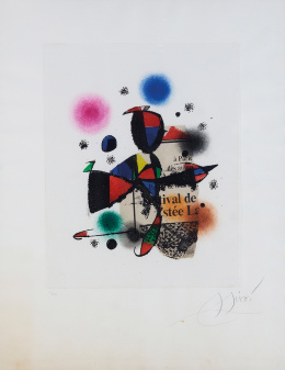 251.  JOAN MIRÓ (Barcelona, 1893 - Palma de Mallorca, 1983).Gaudí XV, 1979.