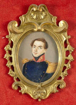 185.  ESCUELA ESPAÑOLA, H. 1850- 1860Retrato de un Subteniente de Artillería..