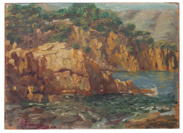 754.  JOAQUÍN TERRUELLA (Barcelona, 1891-1956)Cala mallorquina