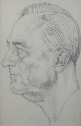 598.  ISMAEL SMITH (Barcelona, 1886 - White Plains, Nueva York, 1972)Retrato de Franklin Delano Roosevelt, c.1941