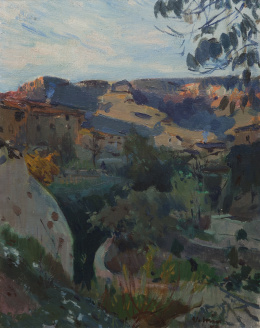 755.  JOAQUÍN MIR Y TRINXET (Barcelona, 1873-Villanueva y Geltrú, Barcelona, 1940)Paisaje