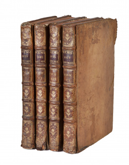 782.  "Memoires de l&#39;Academie Royale des Sciences: Memoires pour servir a L´Histoire Naturelle des Animaux et des Plantes".Cuatro volúmenes.Edición de ARKSTEE & MERKUS ( Amsterdam y Leipzig) de 1758