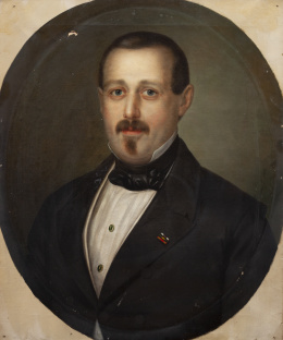 742.  JOSÉ BALACA Y CARRIÓN (Cartagena, 1810- Madrid 1869)Retrato de caballero
