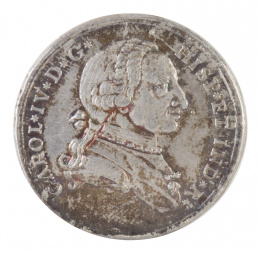 332.  Medalla de proclamación Carlos IV Cartagena de Indias en plata. 1789