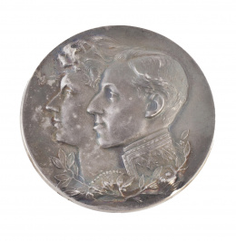 310.  Medalla Original en plata de la Exposición Hispano Francesa de Zaragoza.1908