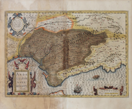 755.  GERARD MERCATOR (1512- 1594) y JODOCUS HONDIUS (1563-1612)Andalucia