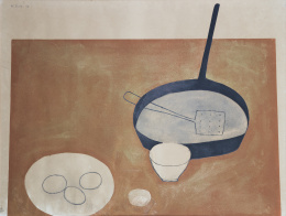 551.  WILLIAM SCOTT (Greenock, Reino Unido, 1913 - Coleford, Reino Unido, 1989)Still life with frying pan and eggs, 1973