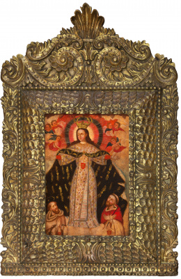 872.  CÍRCULO DE DIEGO DE ALIAGA (act. 1772- 1776)Virgen de la Merced con San Pedro Nolasco y San Ramón Nonato