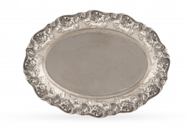 995.  Bandeja modernista de plata, ley 800.Alemania, (1870-1914).