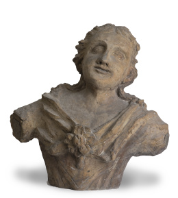 1290.  Busto de barro cocido.Posiblemente Juan Cotanda.Valencia, S. XVIII.