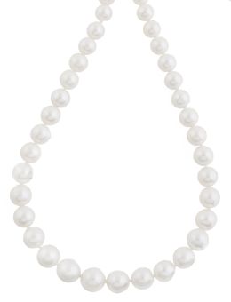 188.  Collar de perlas blancas de los Mares del Sur, con tamaño g
