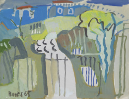 1033.  FRANCISCO BORES (Madrid, 1898 - París, 1972)Paisaje, 1965