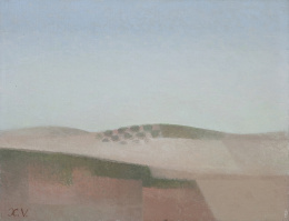 1018.  XAVIER VALLS (Barcelona, 1923 - 2006) Paisaje rosa, 1962