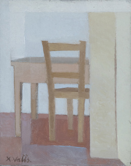 1019.  XAVIER VALLS (Barcelona, 1923 - 2006) Mesa y silla, 1959