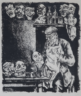 980.  JOSÉ GUTIÉRREZ SOLANA (Madrid, 1886 - 1945)El constructor de caretas, c.1935