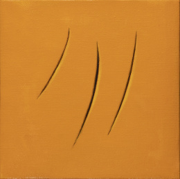 937.  TERÁN (Chile, 1974)Ecléctico. Tributo a los genios. Lucio Fontana, 2021