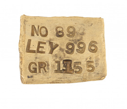 298.  Lingote en oro ley 996 con un peso de 115,5 gr