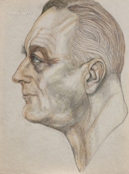 403.  ISMAEL SMITH (Barcelona, 1886 - White Plains, Nueva York, 1972)Retrato de Franklin Delano Roosevelt, c.1941