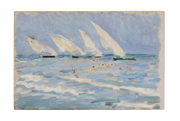 873.  JOAQUÍN SOROLLA Y BASTIDA (Valencia, 1863 - Madrid, 1923) Playa de Valencia, hacia 1904