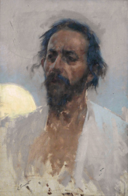 873.  ENRIQUE SIMONET LOMBARDO (Valencia, 1866-Madrid, 1927)Estudio de apostol para su obra Flevit super illam