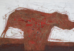 891.  CÉSAR MANRIQUE (Lanzarote, 1919 - 1994)Magma rojo, 1992