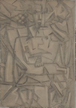 925.  JACINTO SALVADÓ  (Mont-Roig del Camp, Tarragona, España, 1892 - Le Castellet, Francia, 1983)Autorretrato cubista, 1934