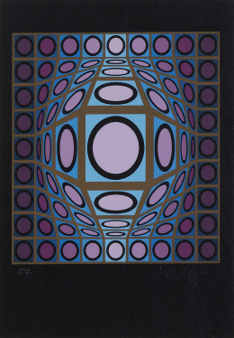 975.  VICTOR VASARELY (Pécs, Hungría, 1906 - París, 1997)Microcosmos IV, 1980