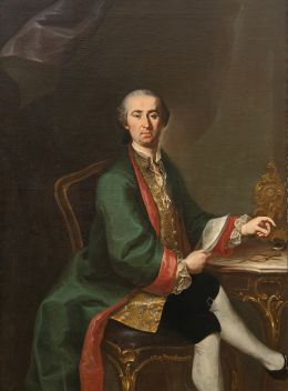 779.  GUISEPPE BONITO (Castellamare di Stabia, Nápoles, 1707 - Nápoles, 1789)Posible retrato del relojero napolitano Francesco Barlettah. 1750