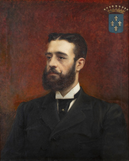 920.  SALVADOR MARTÍNEZ CUBELLS (Valencia, 1845-Madrid, 1914)Retrato conde de Eleta