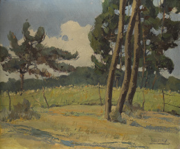 887.  FRANCISCO CASARIEGO Y TERRERO (Oviedo, 1890-1958)Paisaje 