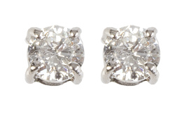 420.  Pendientes dormilonas de brillantes que suman 0,95 ct aprox