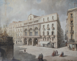 868.  ACHILLE BATTISTUZZI  (Trieste, 1830-Barcelona, 1891?)El Liceo de Barcelona