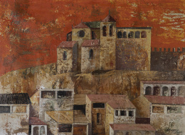 965.  JOSÉ LAPAYESE DEL RÍO (Madrid, 1926 - 2000)Alquezar, 1967