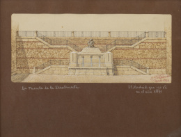 849.  JOSÉ MARTÍNEZ GARÍ (Alicante 1869-Madrid?)La Fuente de la Escalinata