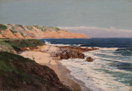 878.  JUAN MARTÍNEZ ABADES  (Gijón, 1862-Madrid, 1920)Marina